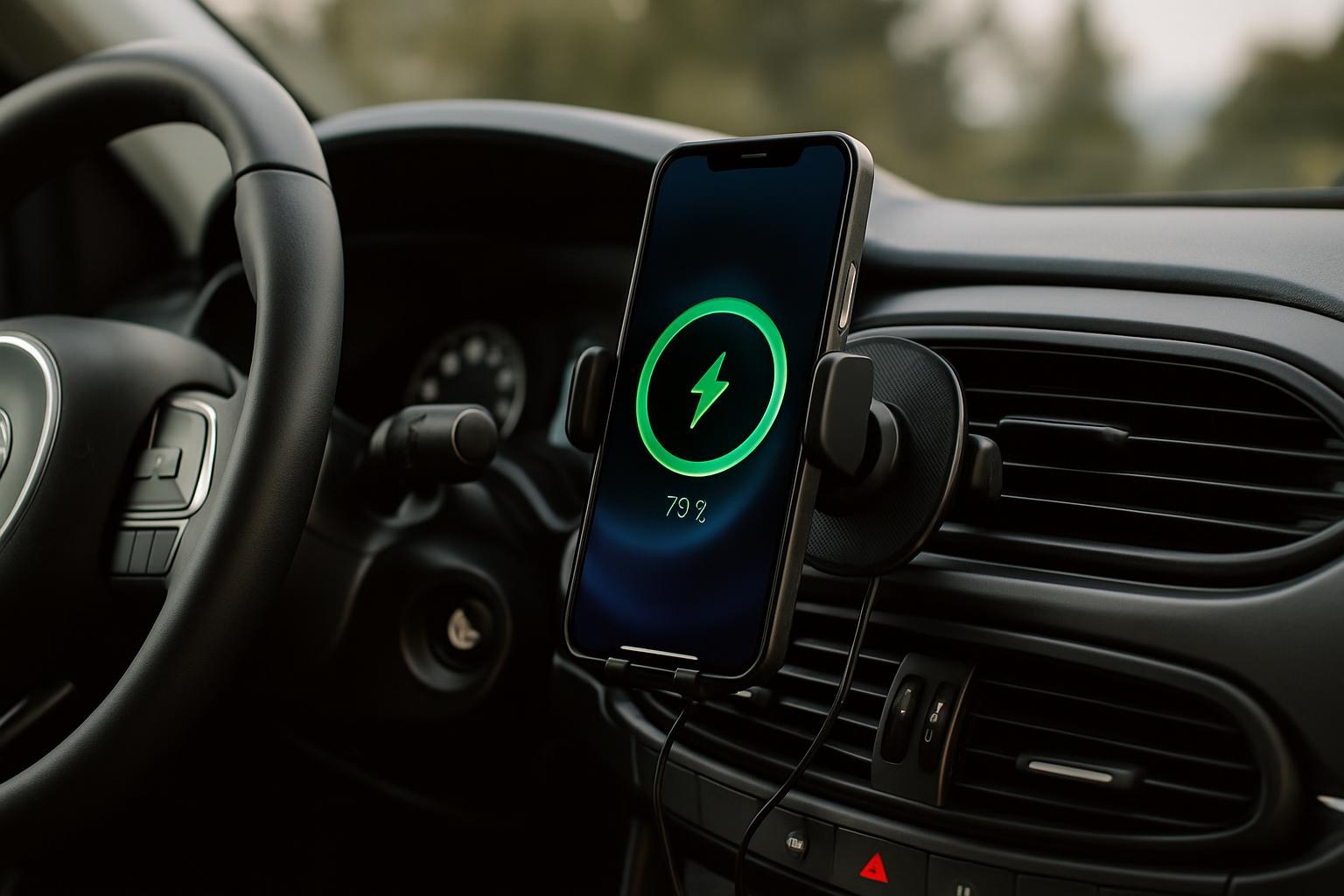 Fiat Egea içinde telefon tutucu ve kablosuz şarj cihazı ile telefonun güvenli şekilde tutuluşu ve şarj edilmesi