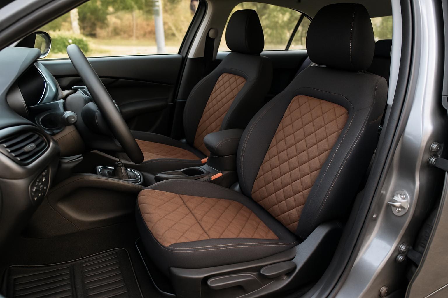 Fiat Egea iç mekanında kaliteli koltuk kılıfı ve paspas kullanımı